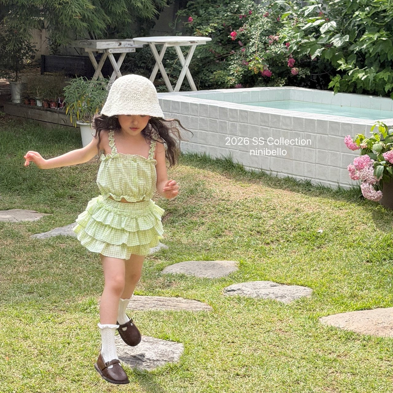 【予約】Gingham Kankan Skirt