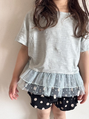 【即納】double frill charm tee