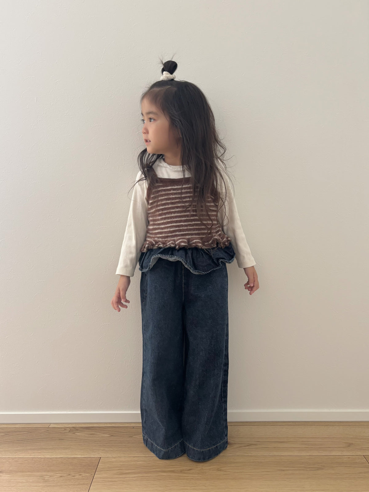 【即納】Frill Waist Denim