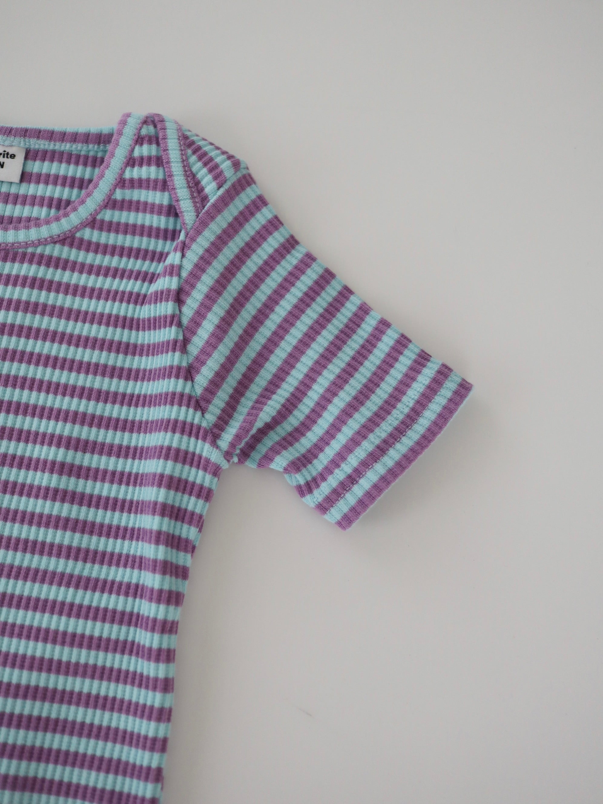 【即納】Colorful Rib border Tee