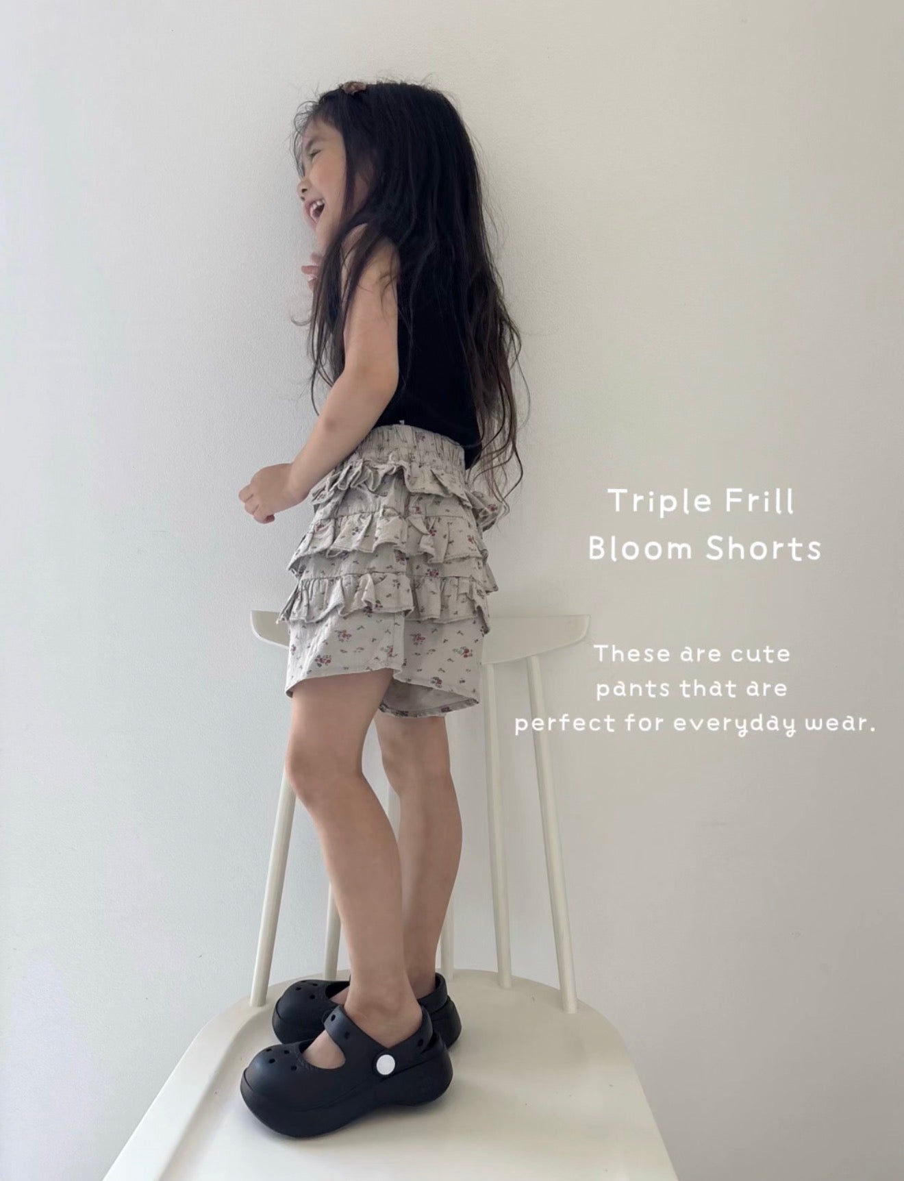 【即納】Greige Triple Frill Shorts