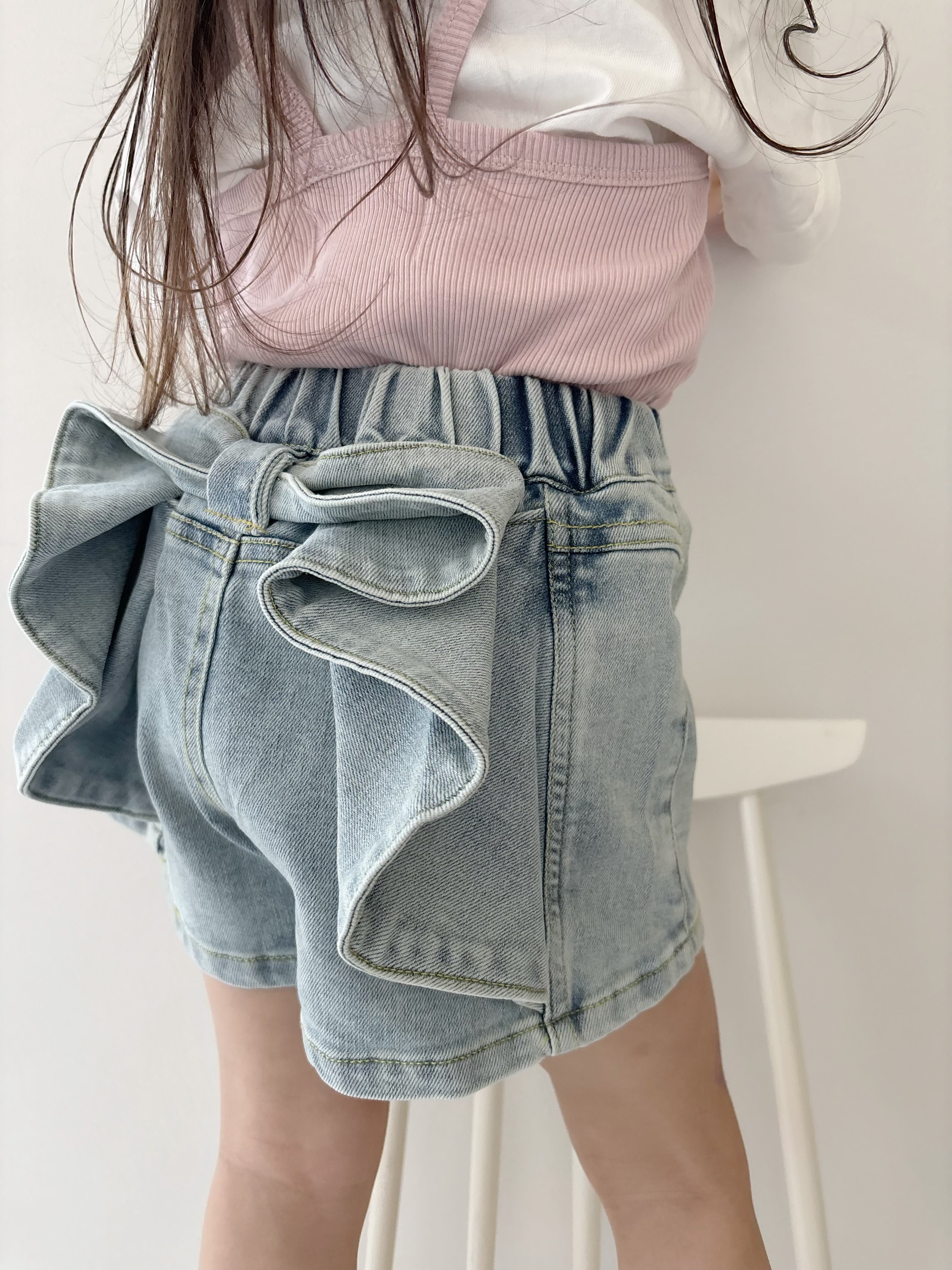 【即納】Ribbon Charm Denim