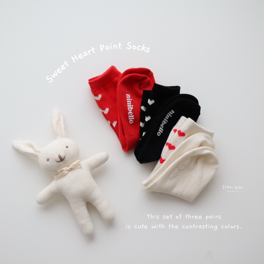 【即納】Sweet Heart Point Socks