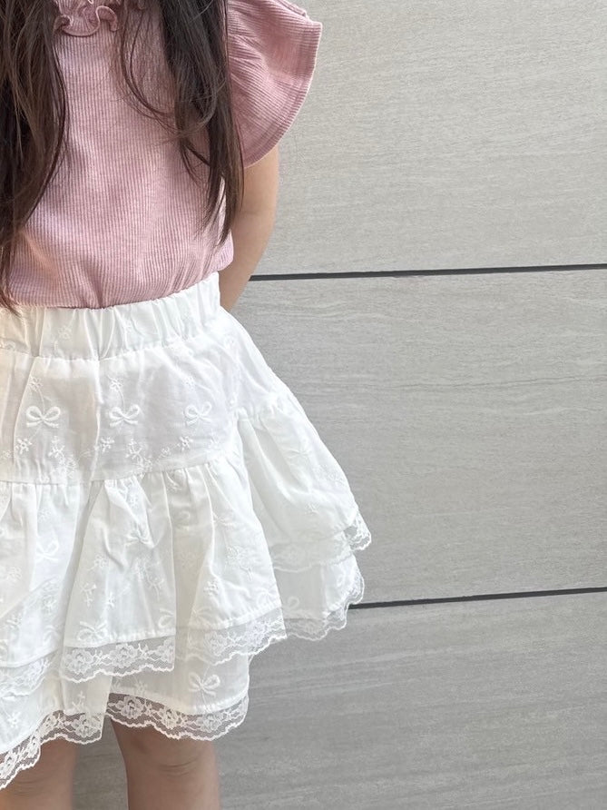 【即納】Pure Ribbon Embroidery Skirt
