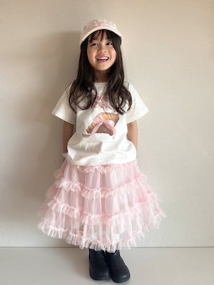 【即納】Pink Tiered Tulle Dress