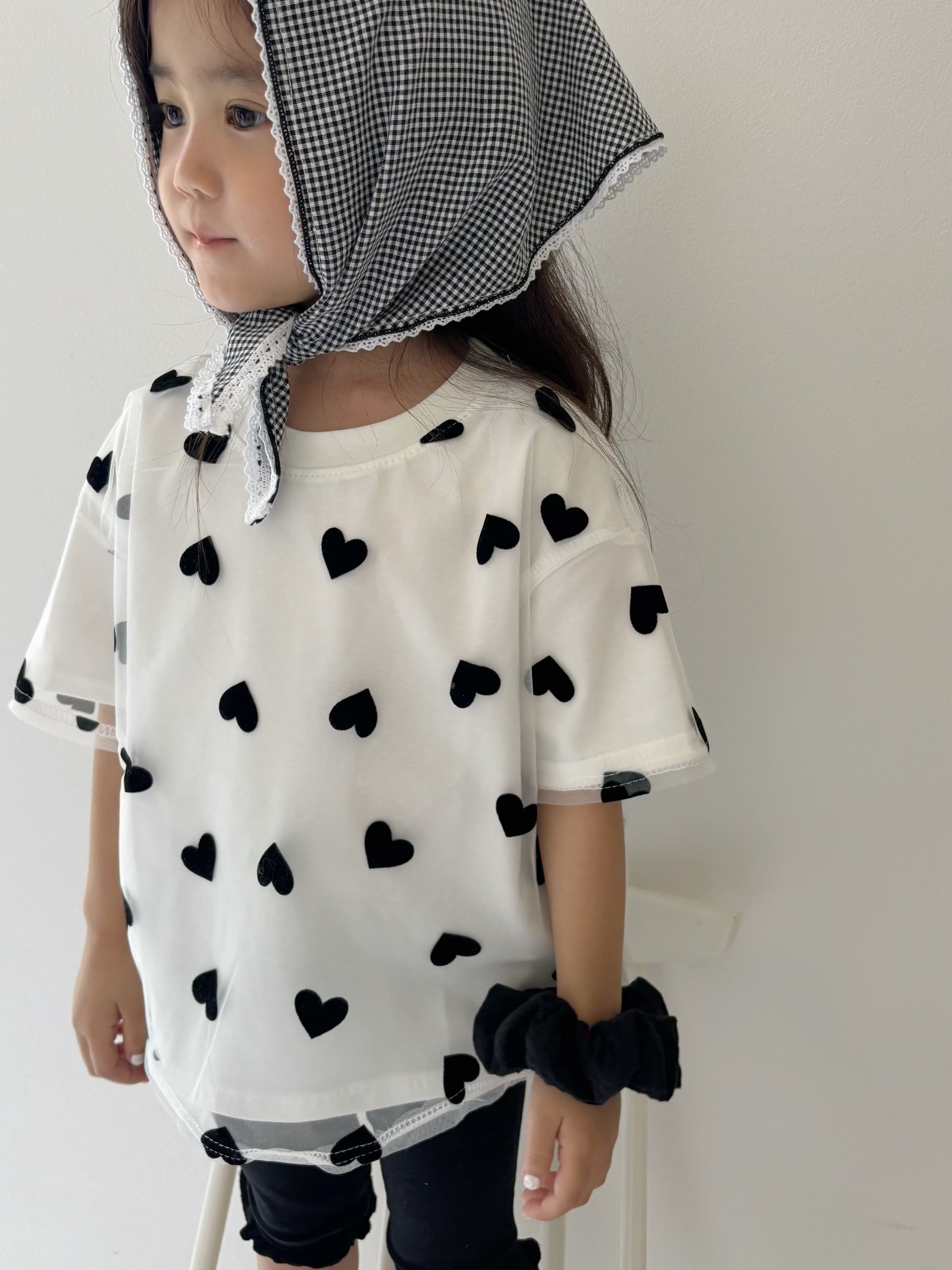 【予約】Heart tulle tee