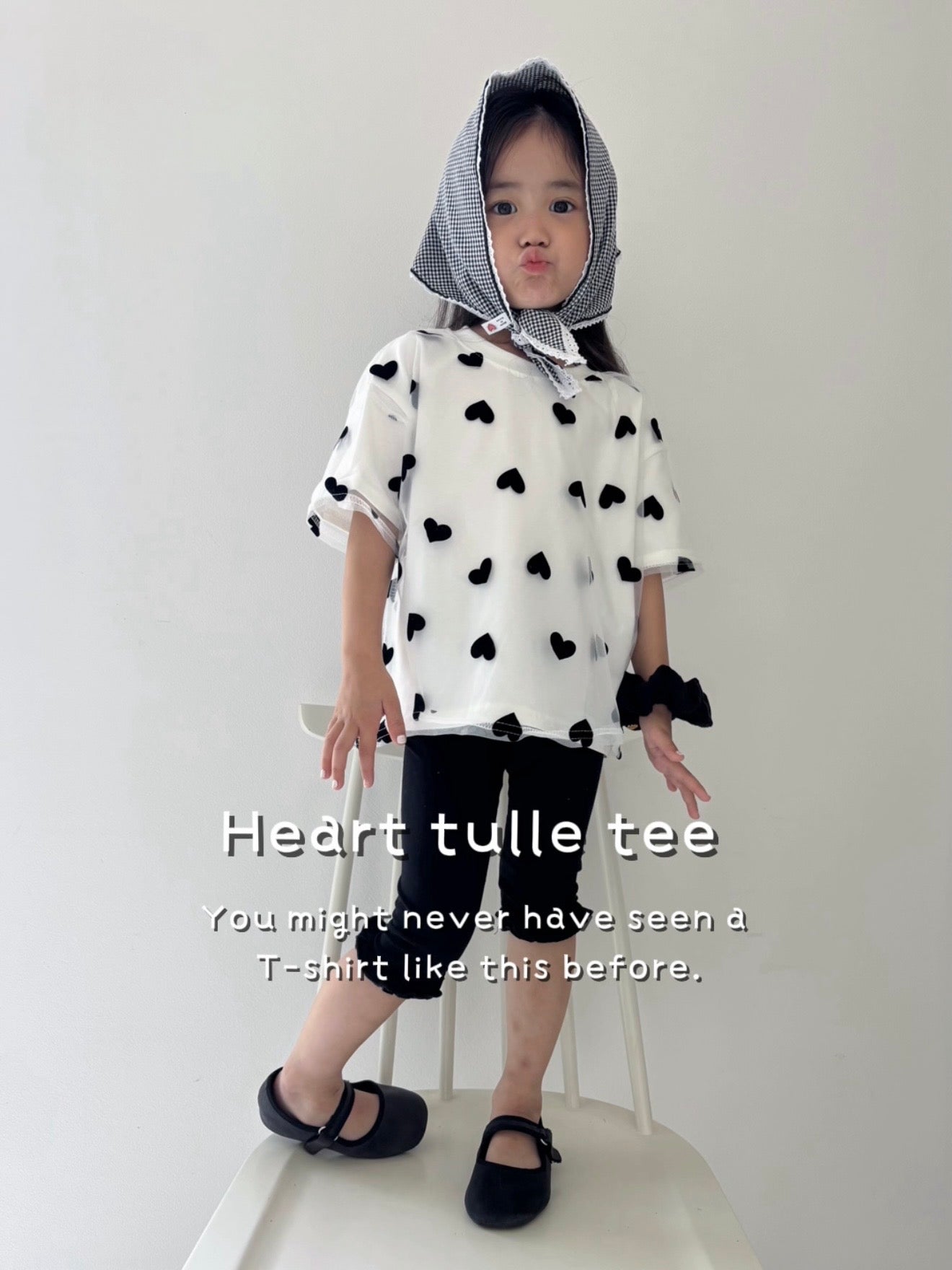 【予約】Heart tulle tee