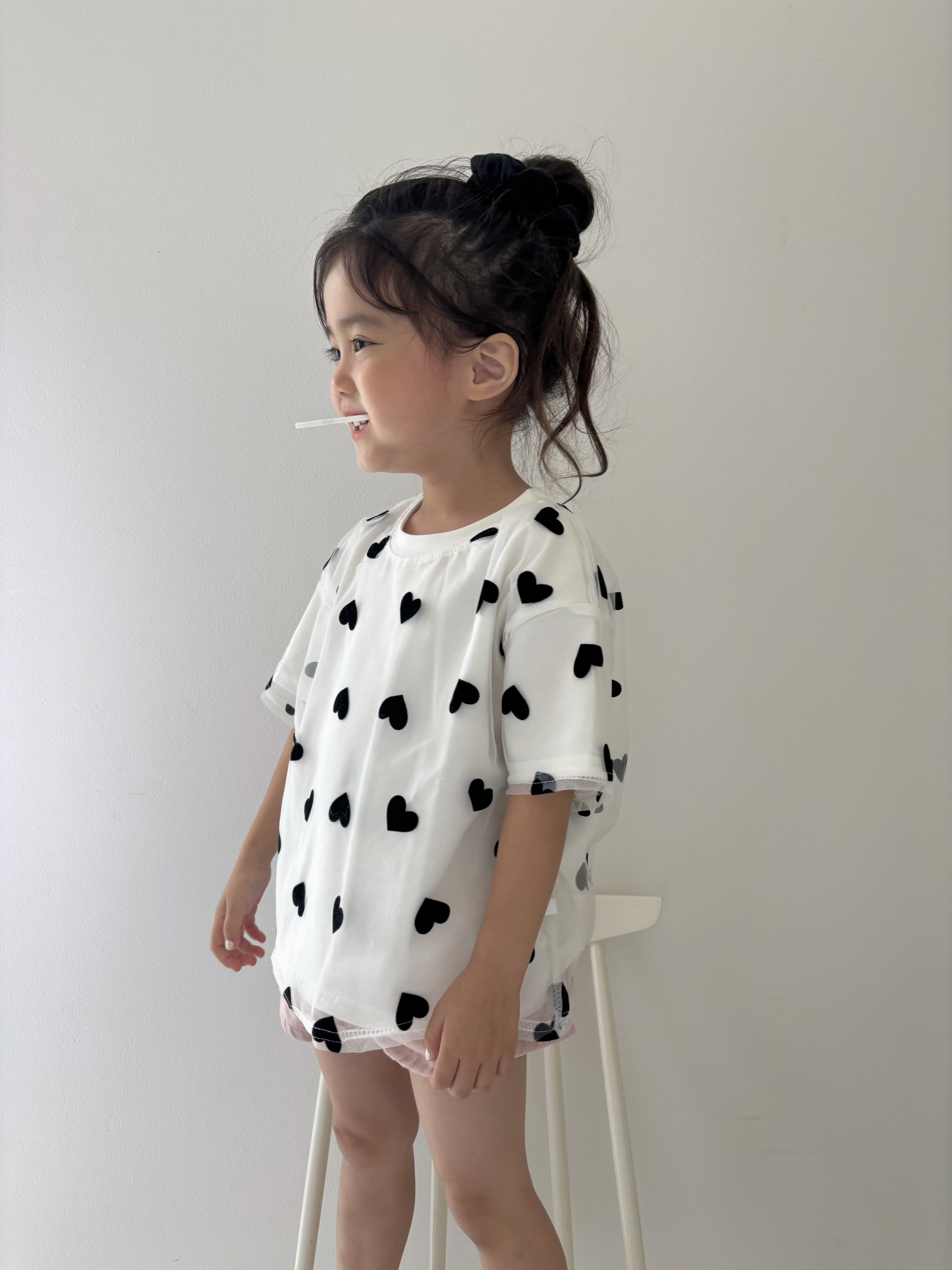 【予約】Heart tulle tee