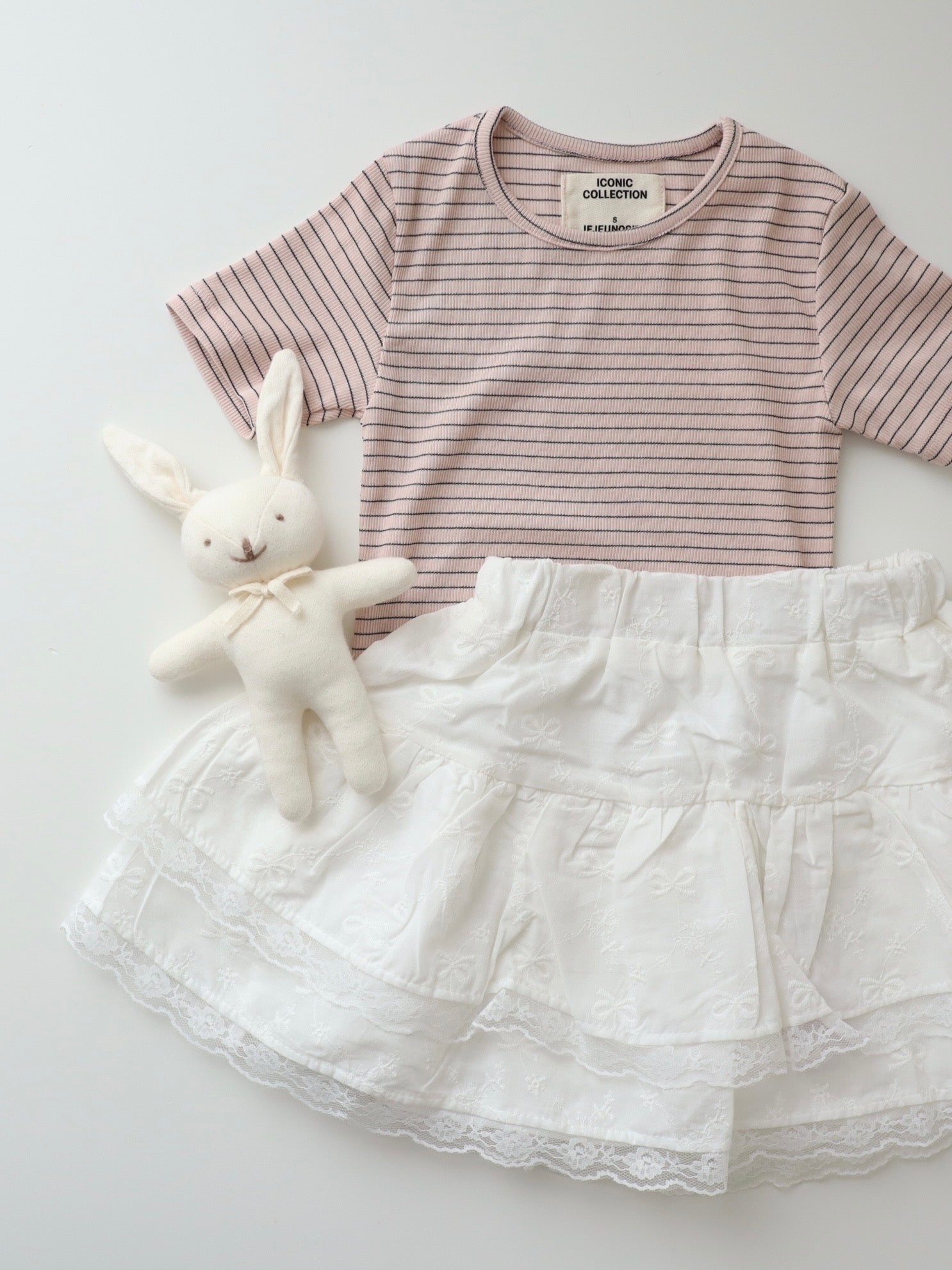 【即納】Pure Ribbon Embroidery Skirt