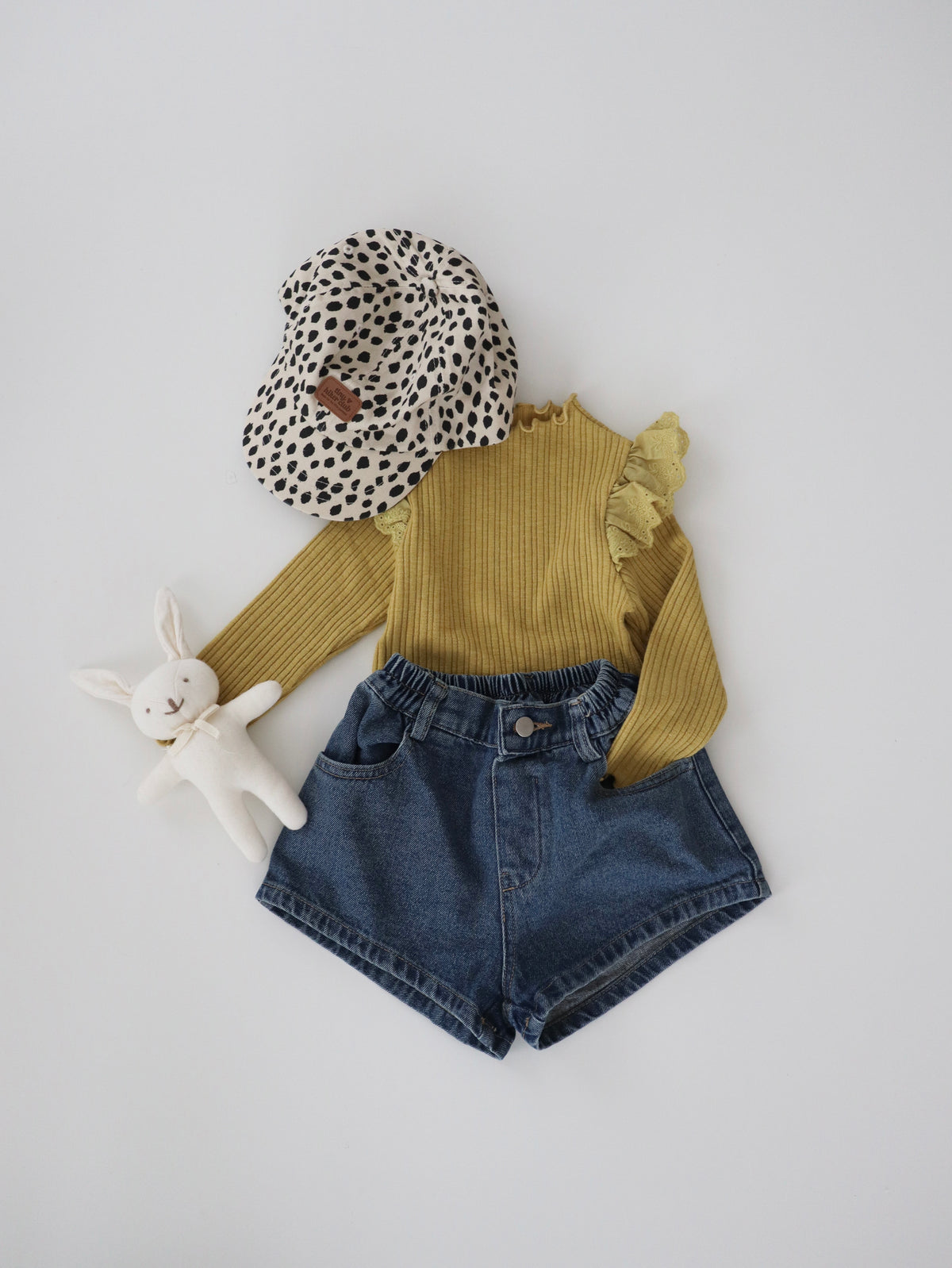 【即納】Petal Frill Rib Tops