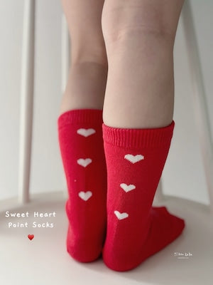 【即納】Sweet Heart Point Socks