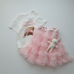 【即納】Pink Tiered Tulle Dress