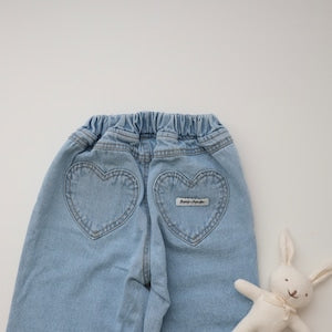 【即納】 Blue Love Wide Jeans