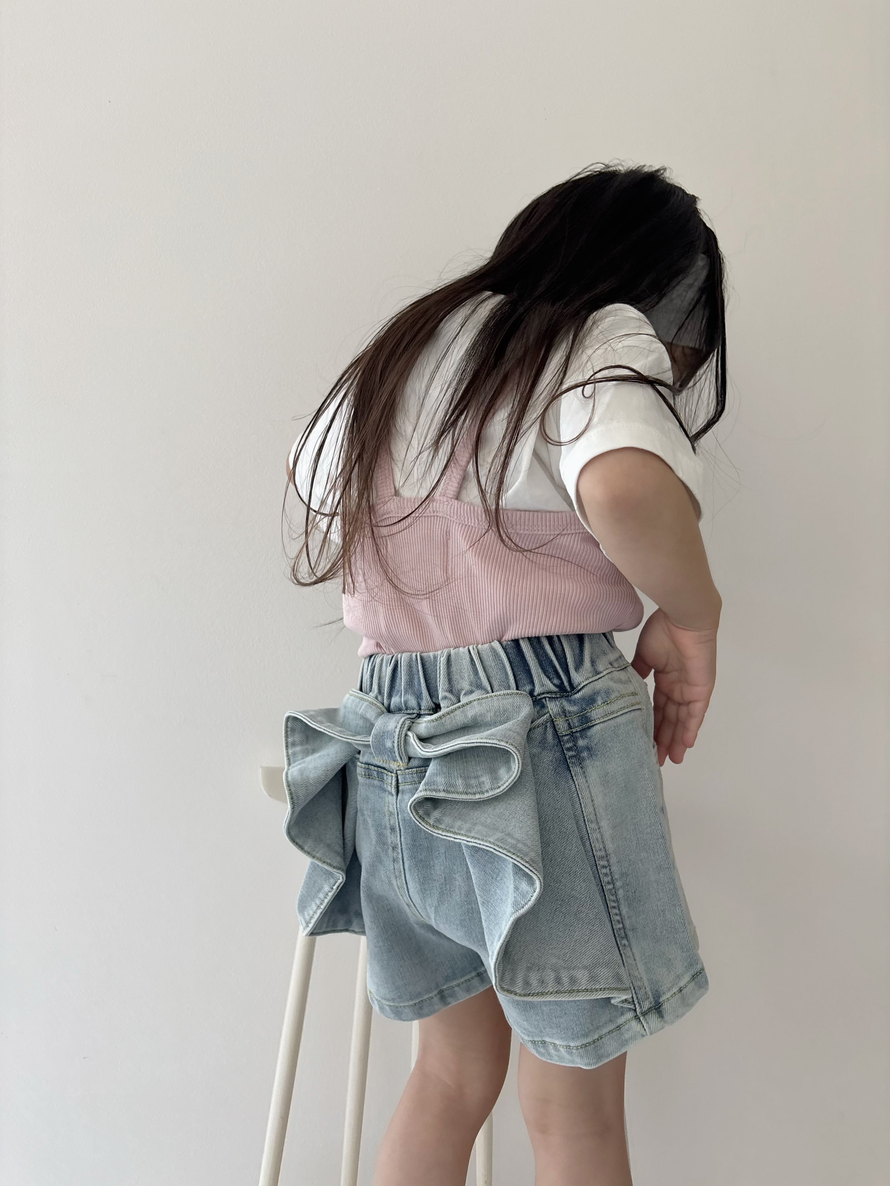 【即納】Ribbon Charm Denim