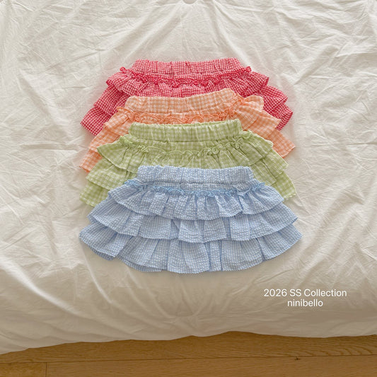 【予約】Gingham Kankan Skirt