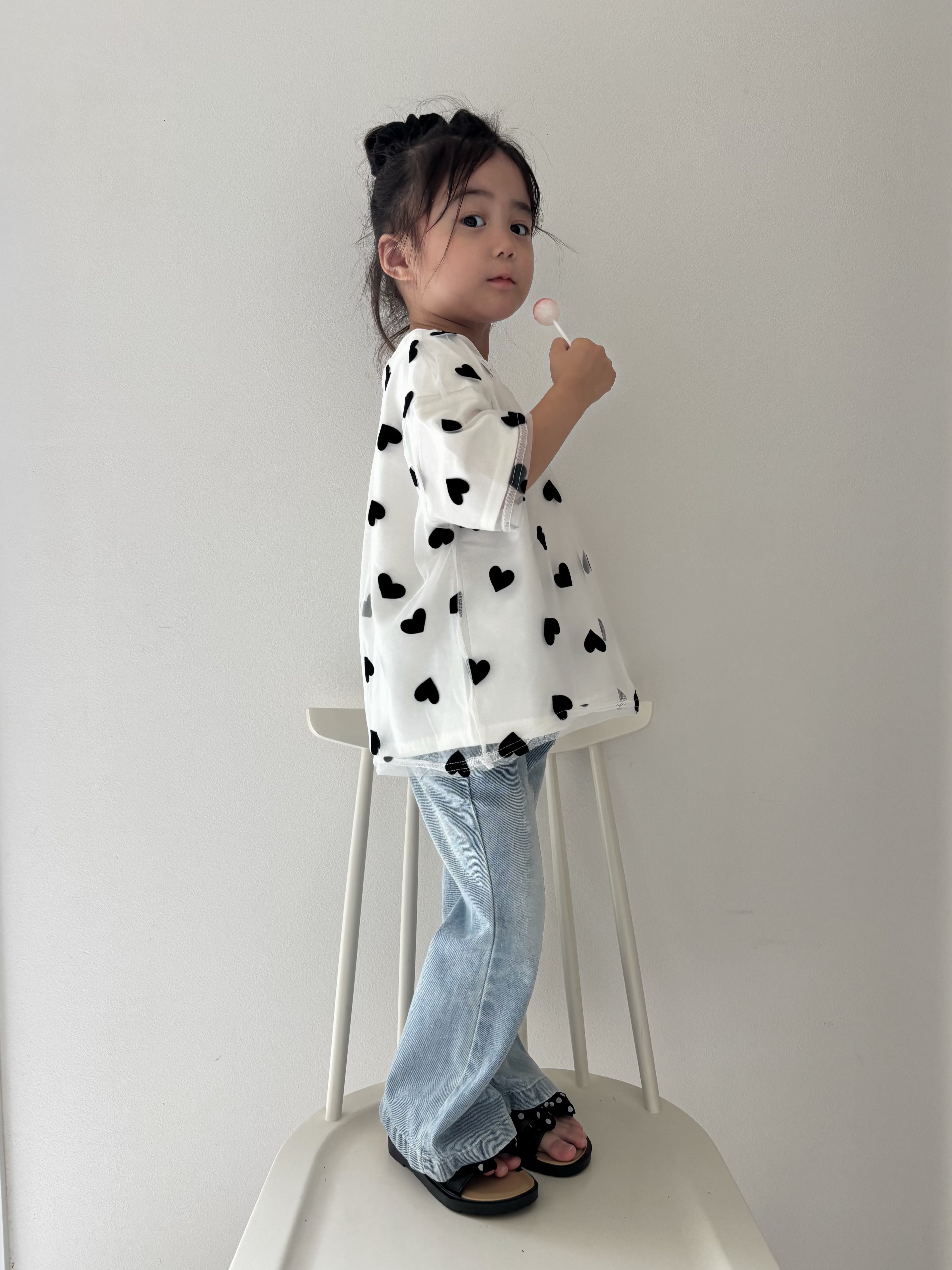 【予約】Heart tulle tee