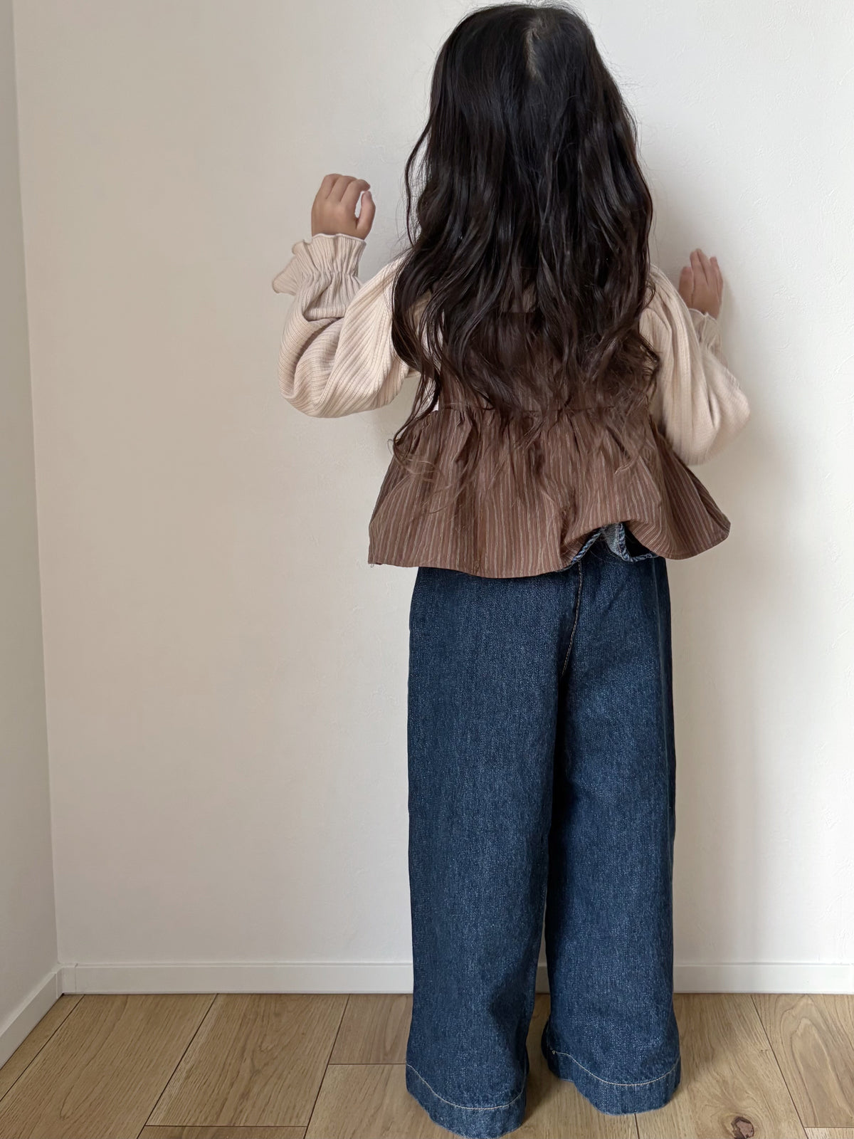 【即納】Frill Waist Denim