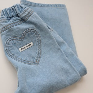 【即納】 Blue Love Wide Jeans