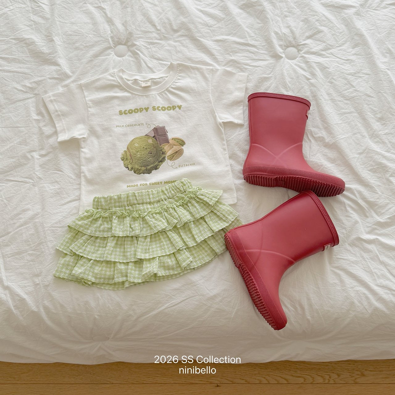 【予約】Gingham Kankan Skirt