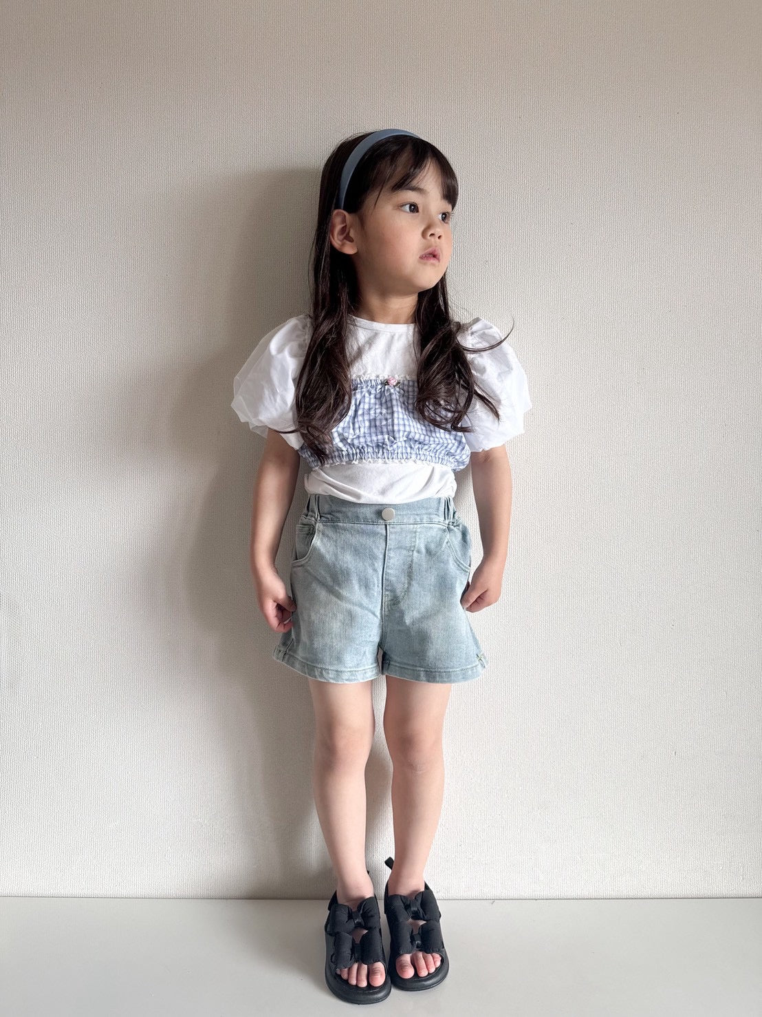 【即納】Ribbon Charm Denim