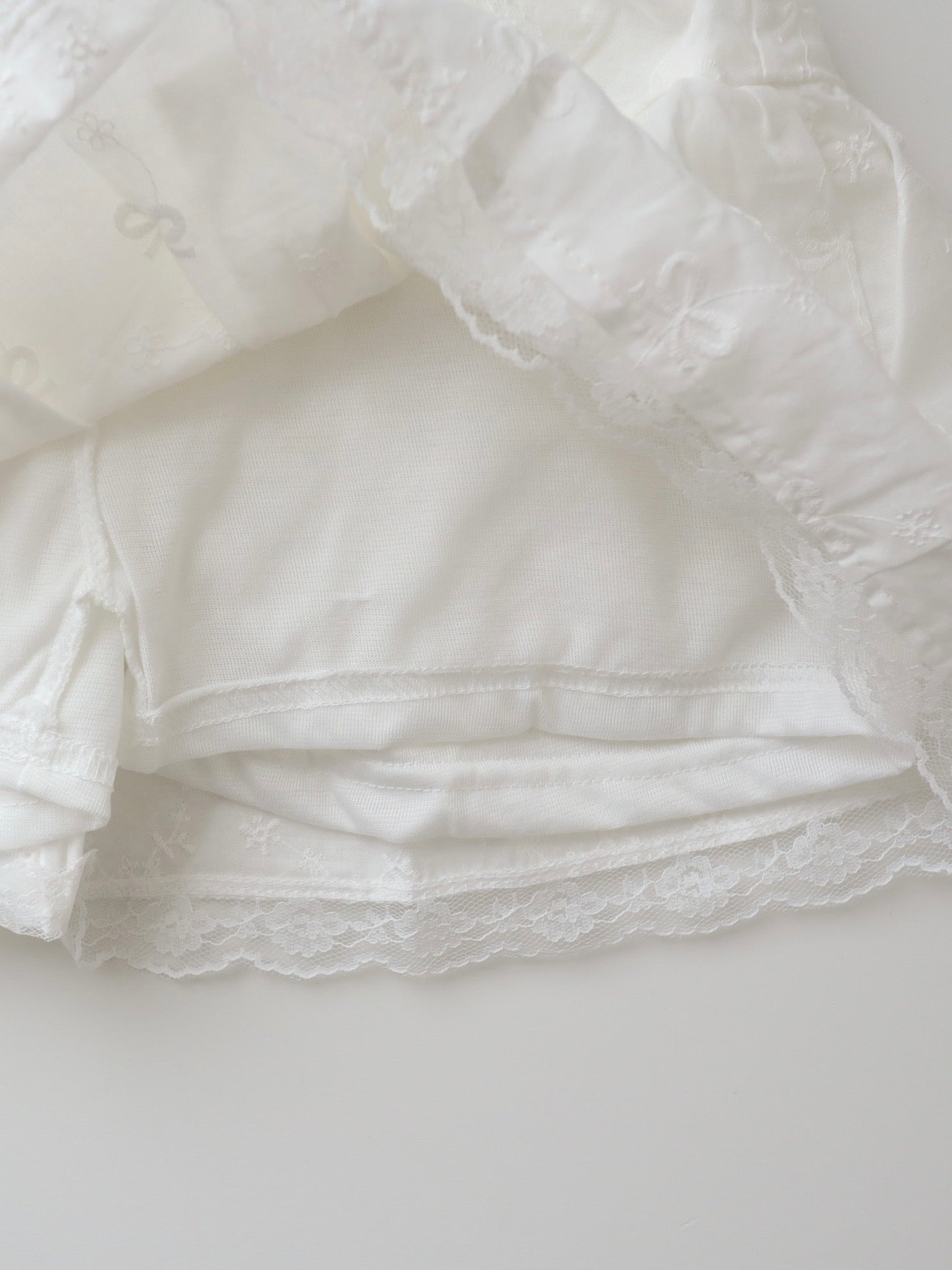 【即納】Pure Ribbon Embroidery Skirt
