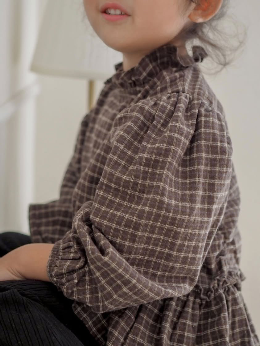 【即納】Brownie Check Blouse
