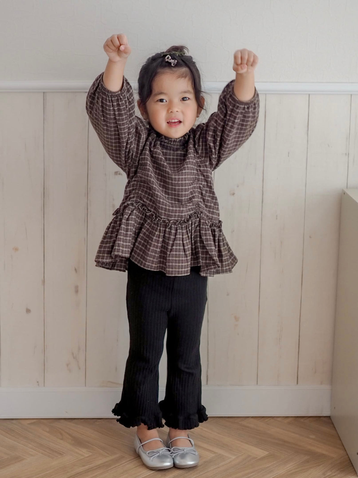 【即納】Brownie Check Blouse