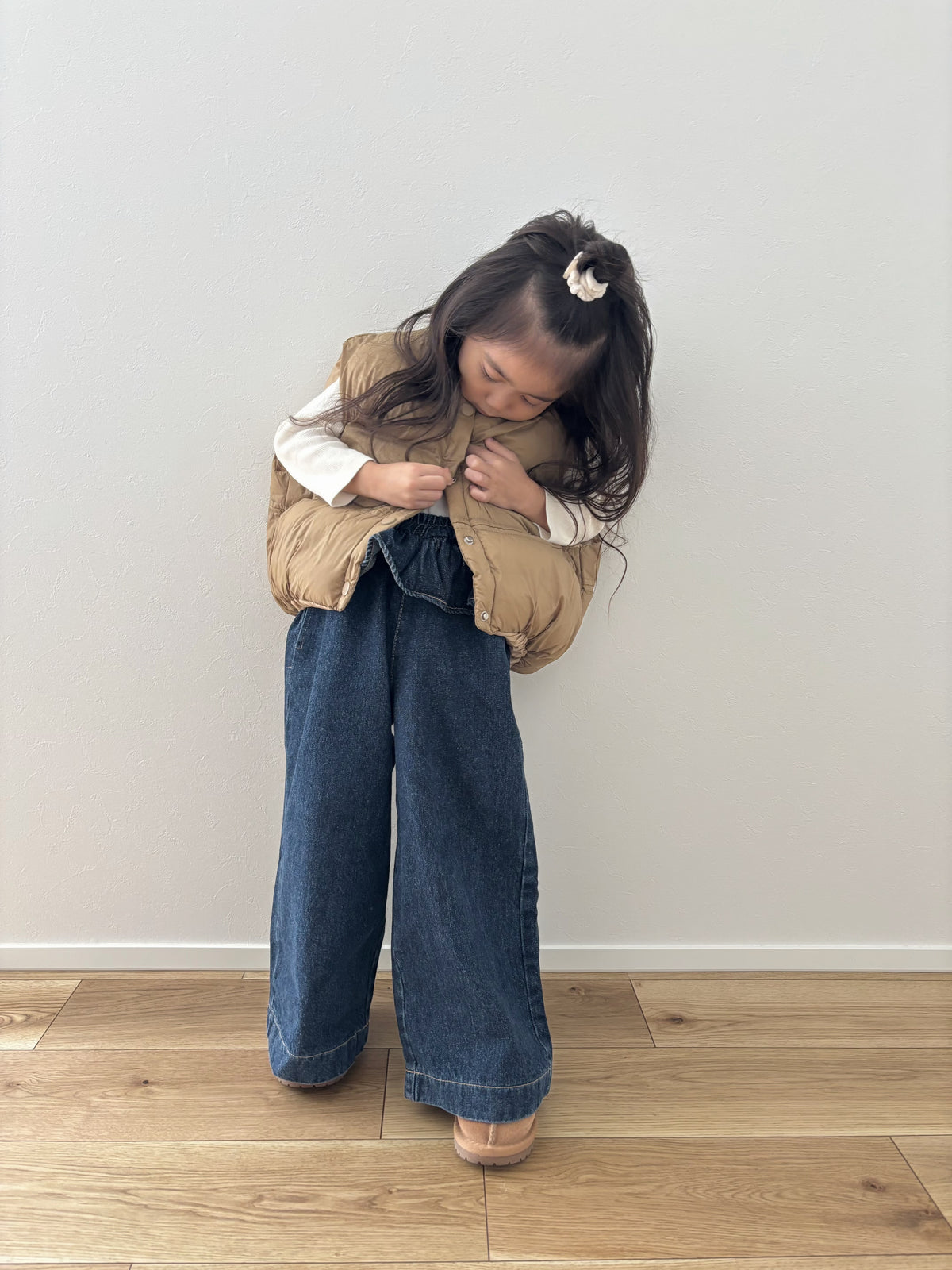 【即納】Frill Waist Denim