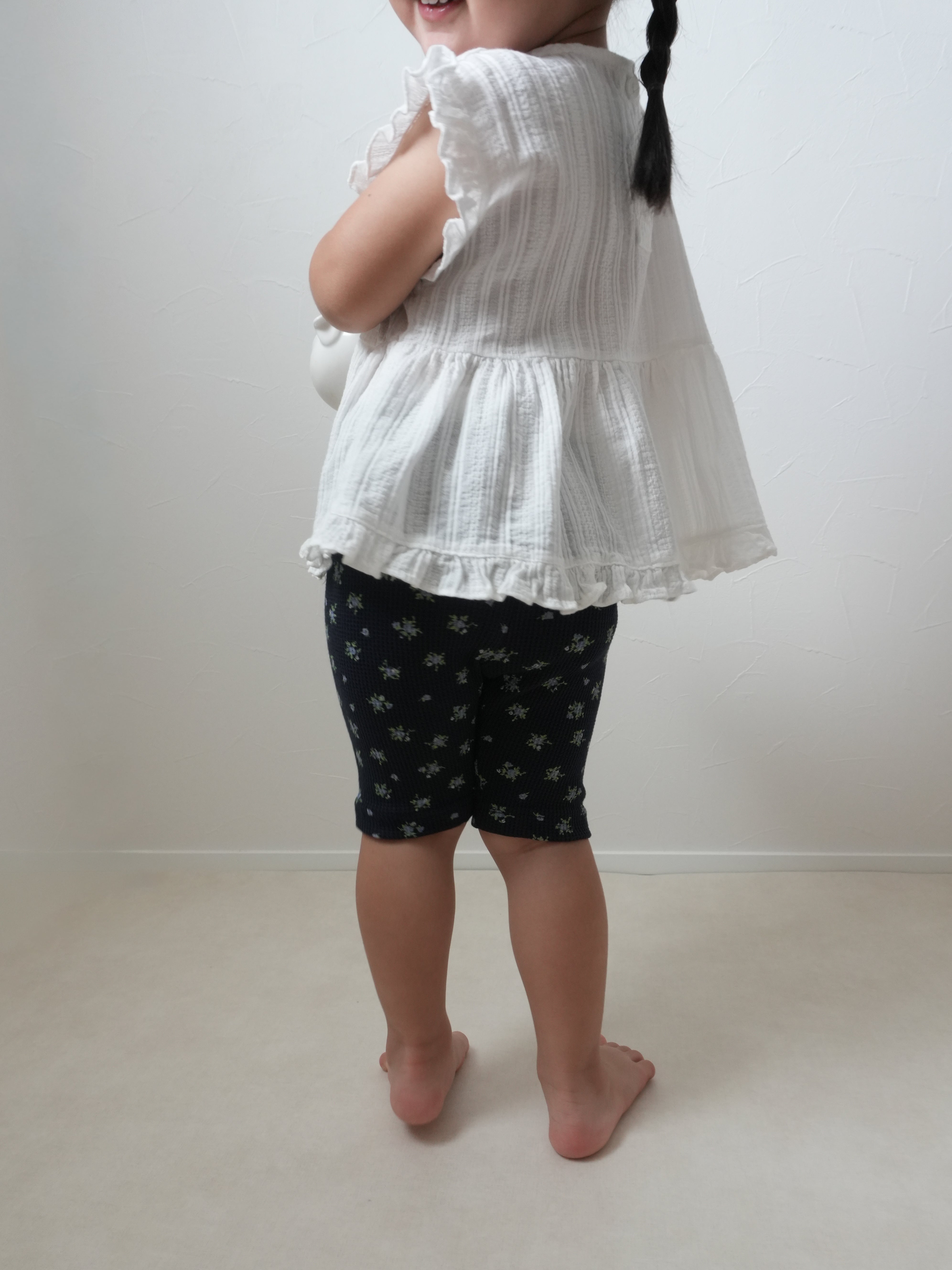 【即納】Waffle Half Leggings