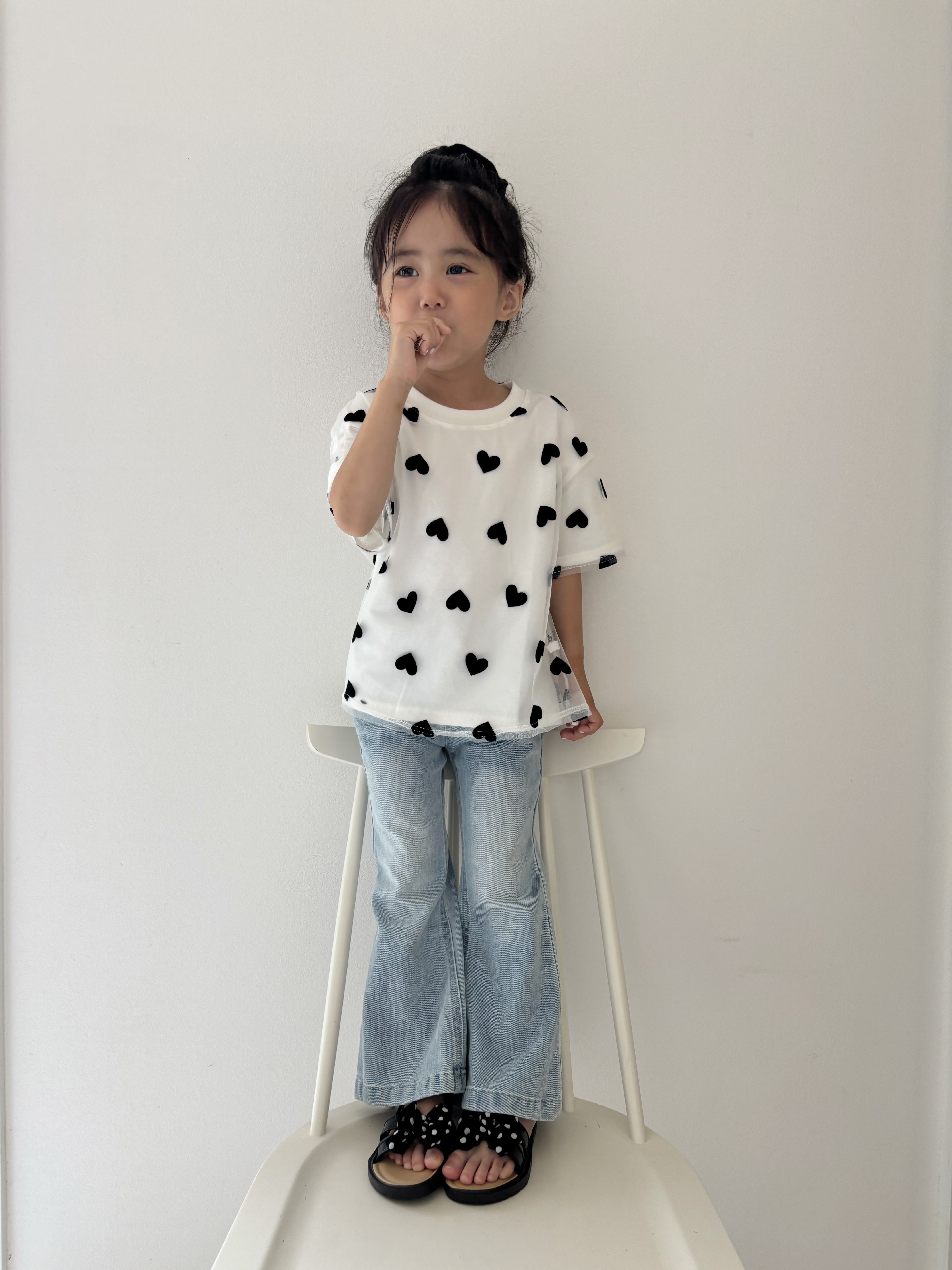 【予約】Heart tulle tee