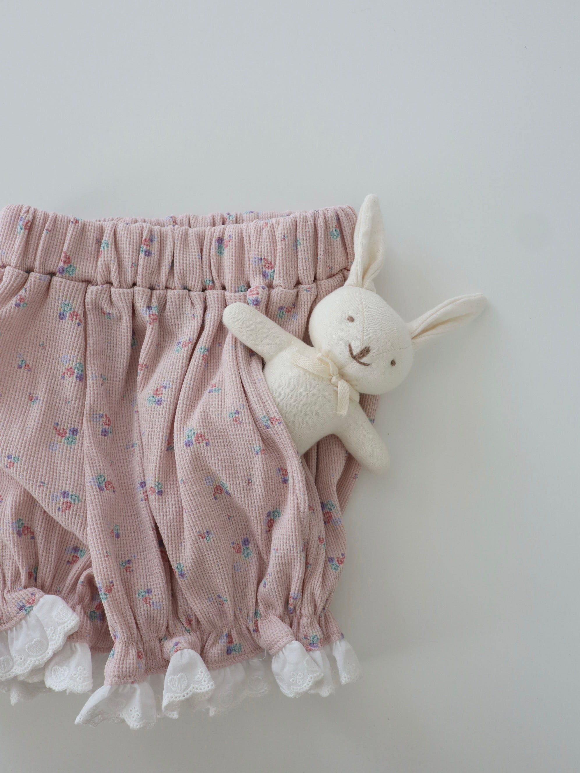 【即納】Waffle flower pants