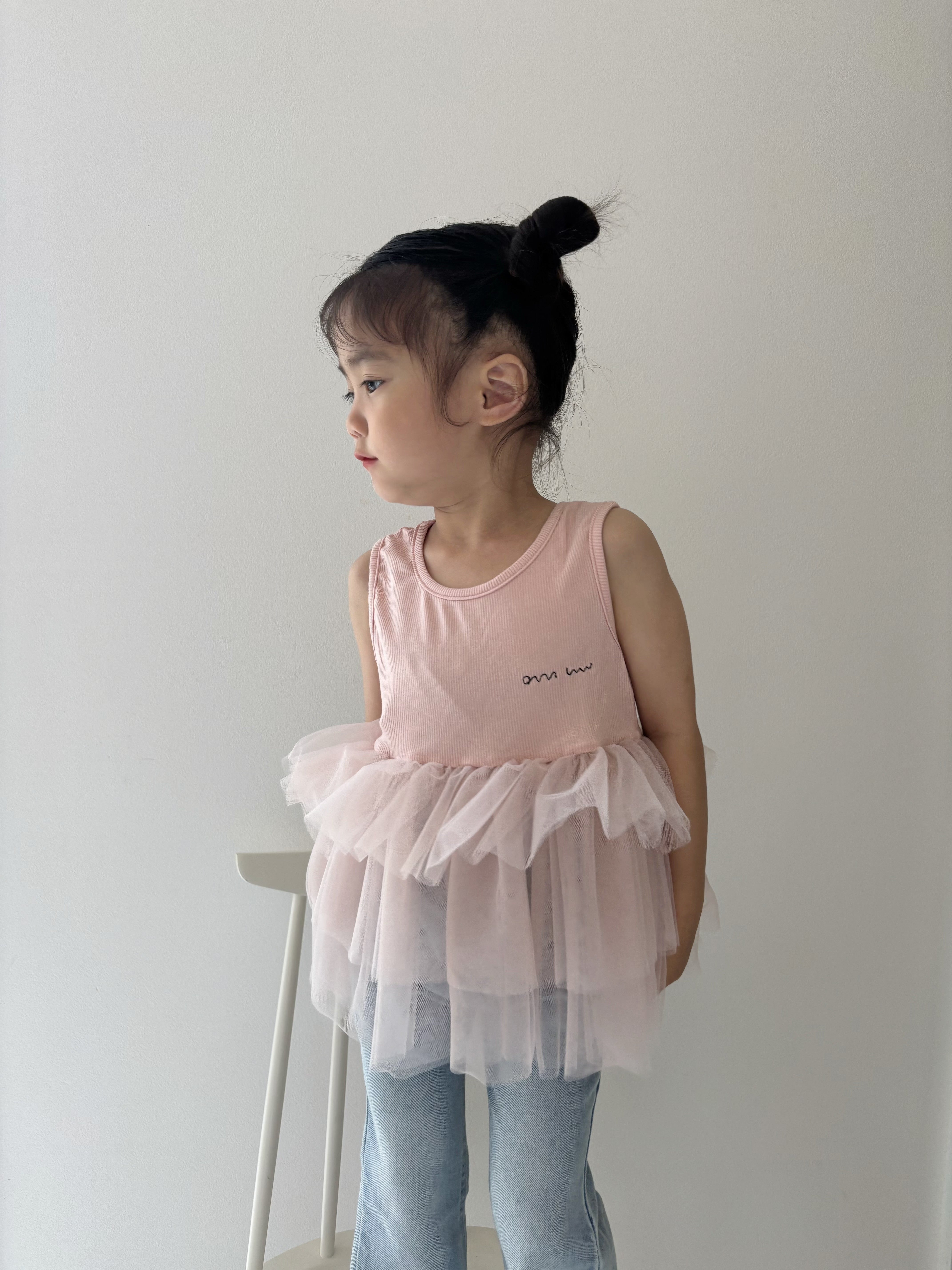 【予約】Baby Pink Tulle Tops
