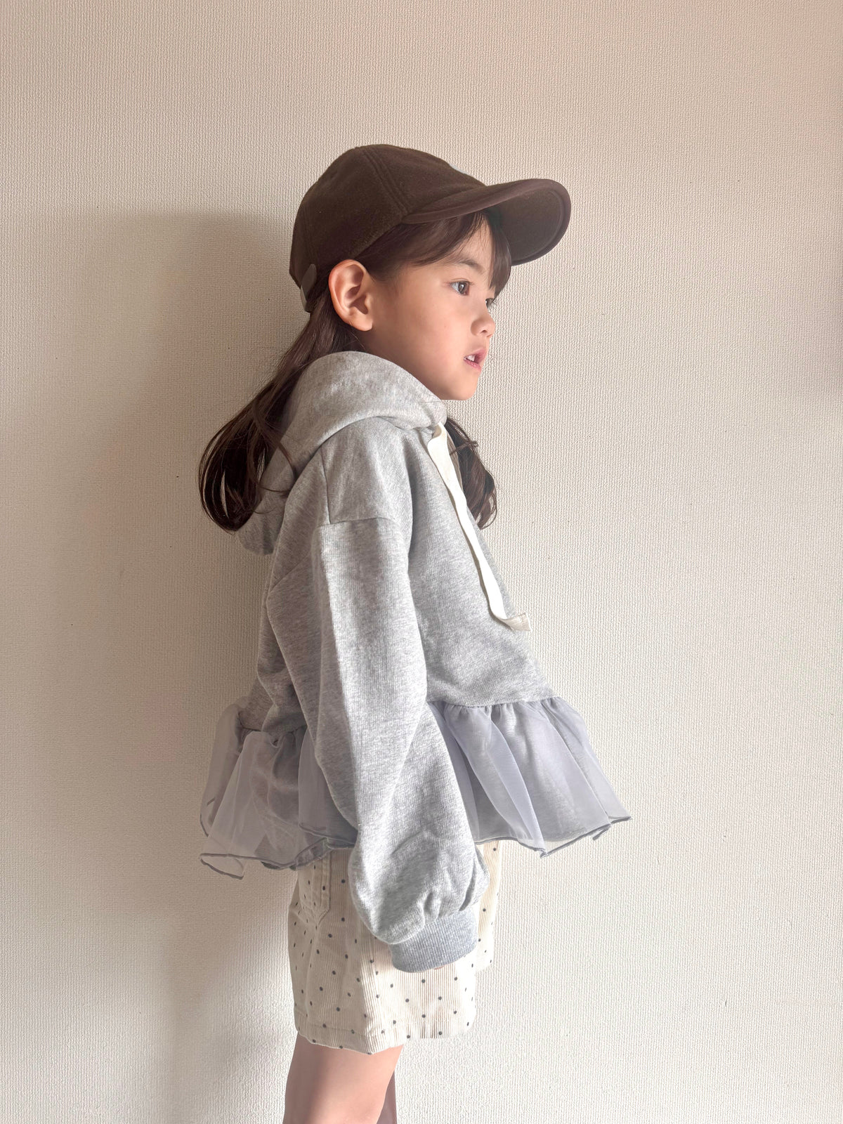 【即納】Ribbon Tulle Hoodie