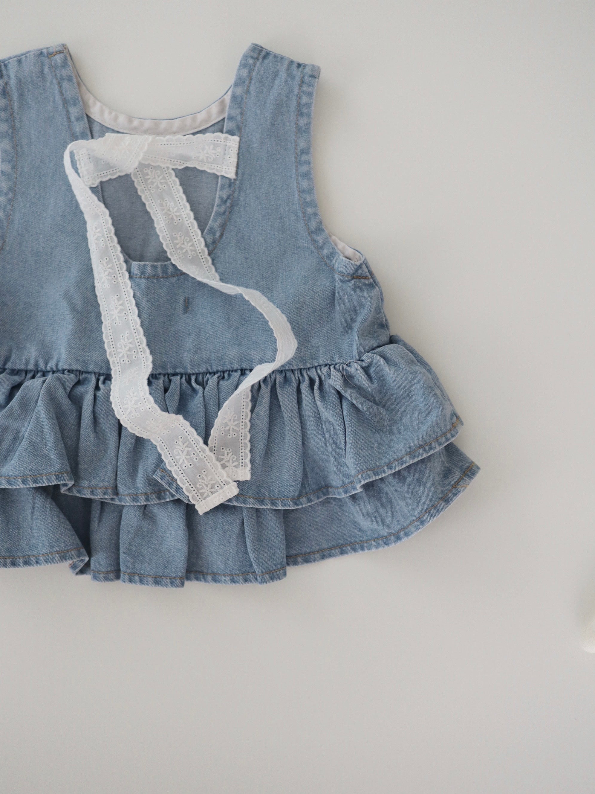 【即納】 Back Ribbon Peplum