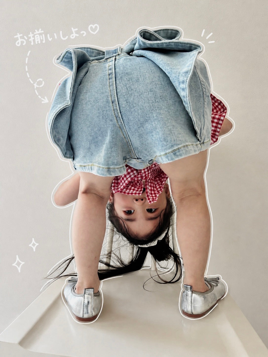 【即納】Ribbon Charm Denim