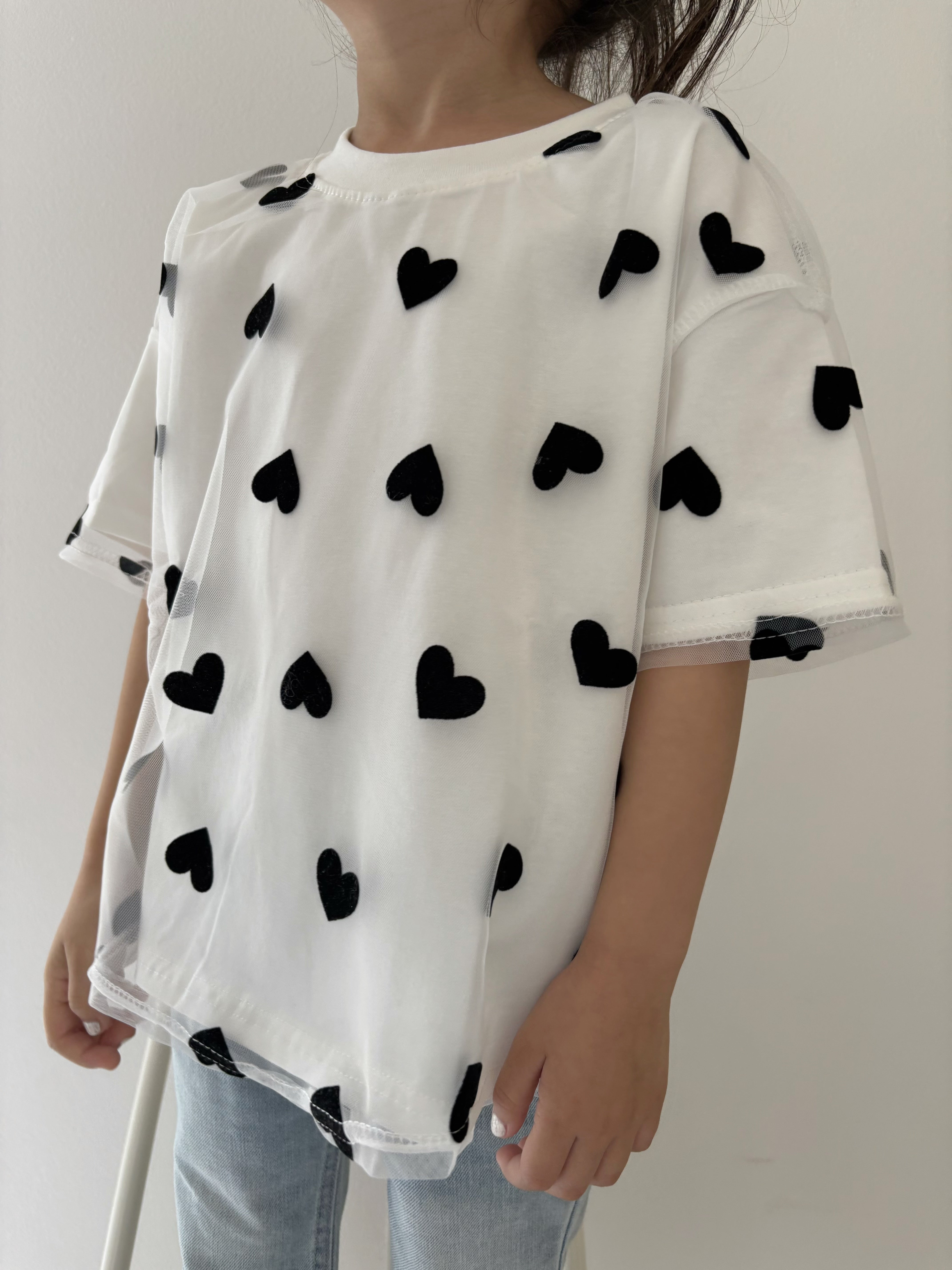 【予約】Heart tulle tee