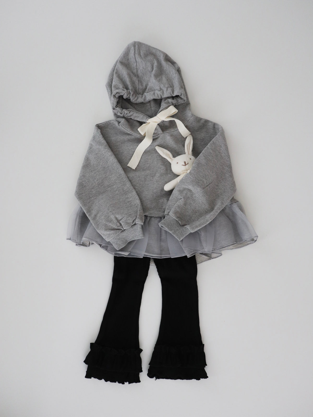 【即納】Ribbon Tulle Hoodie