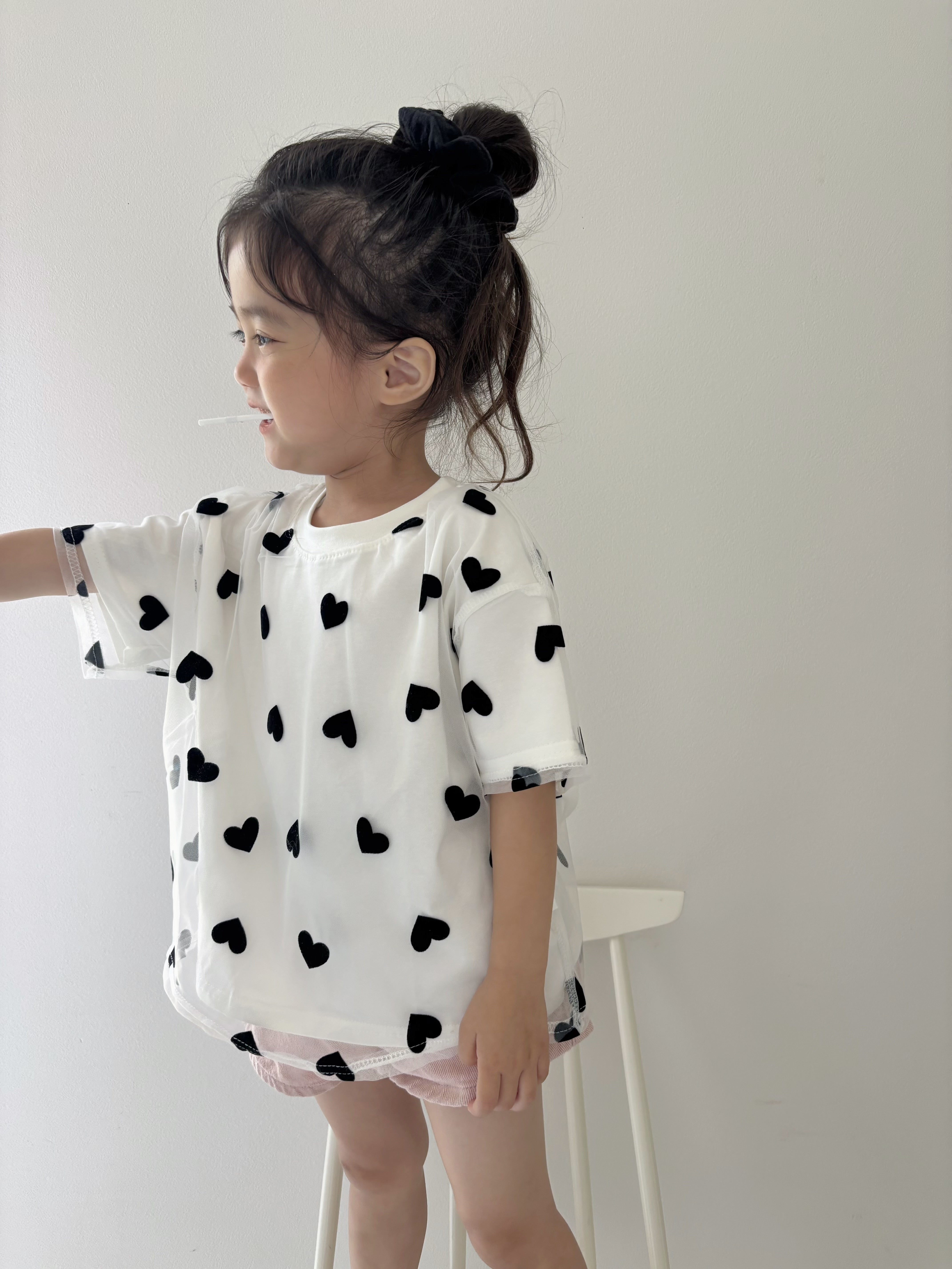 【予約】Heart tulle tee