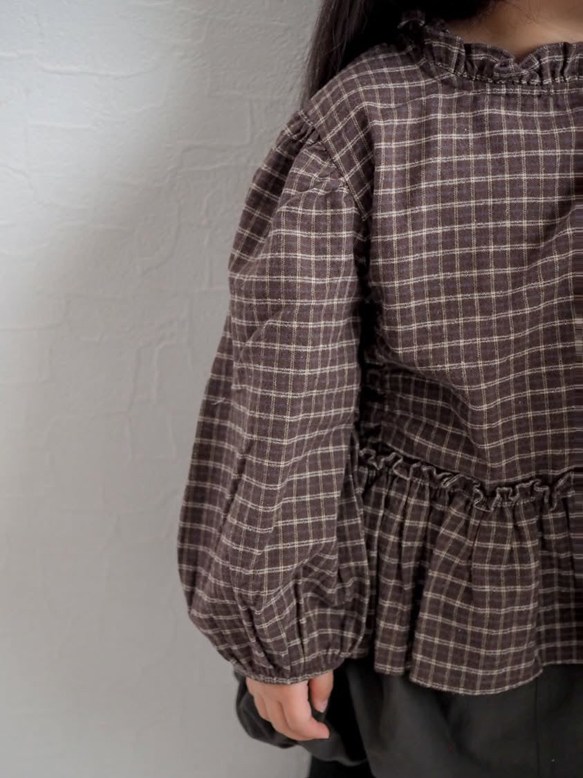 【即納】Brownie Check Blouse