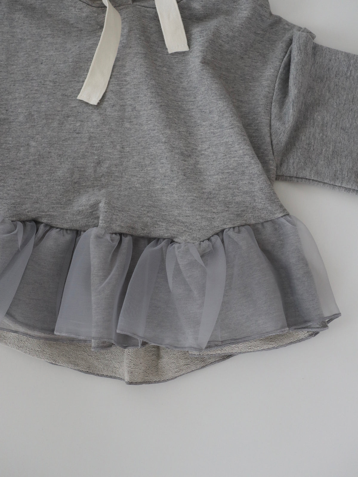 【即納】Ribbon Tulle Hoodie