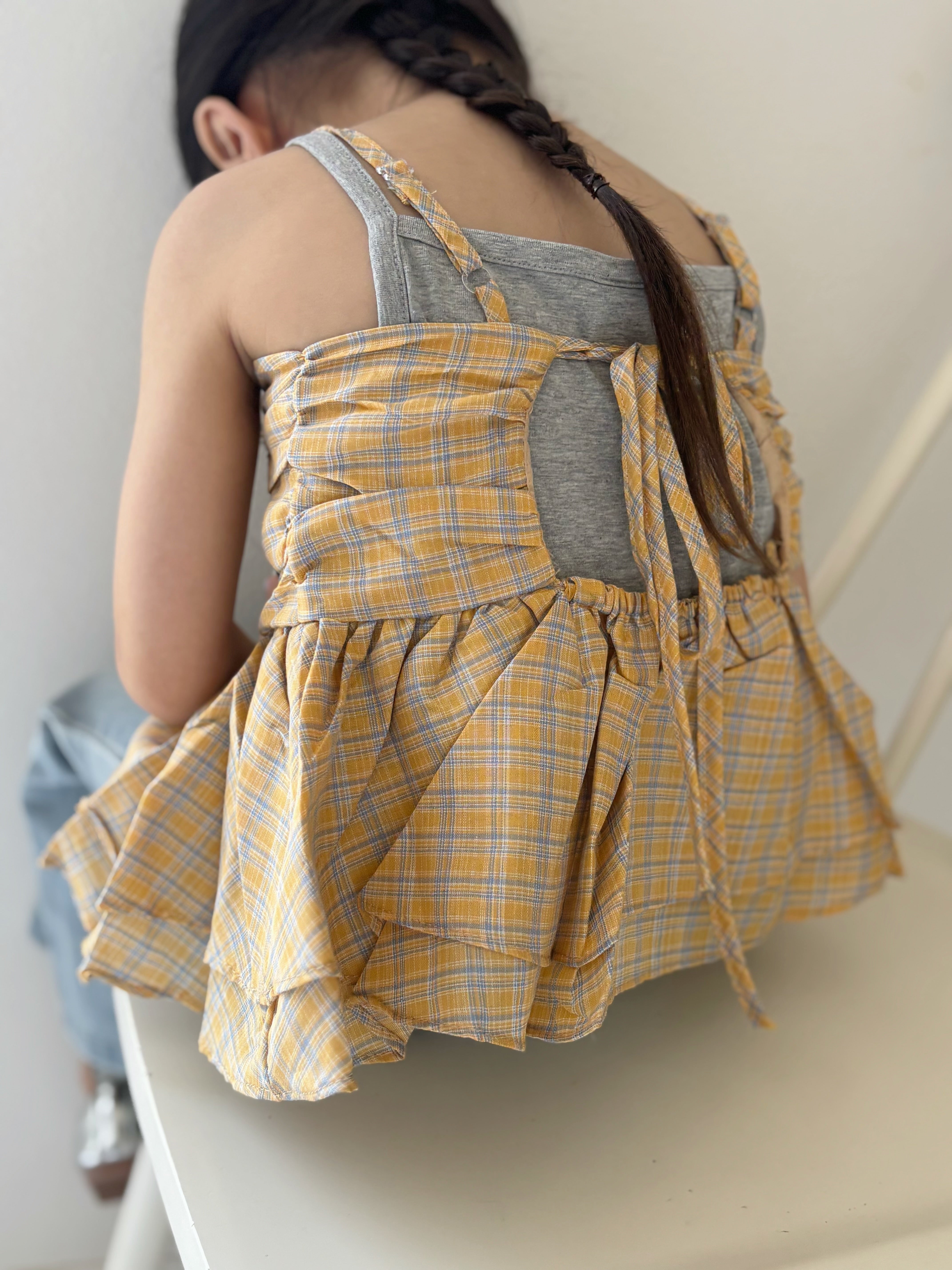 【即納】Lovely Check Bustier Cami