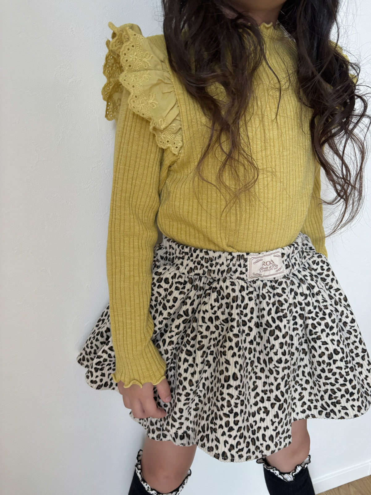 【即納】Petal Frill Rib Tops