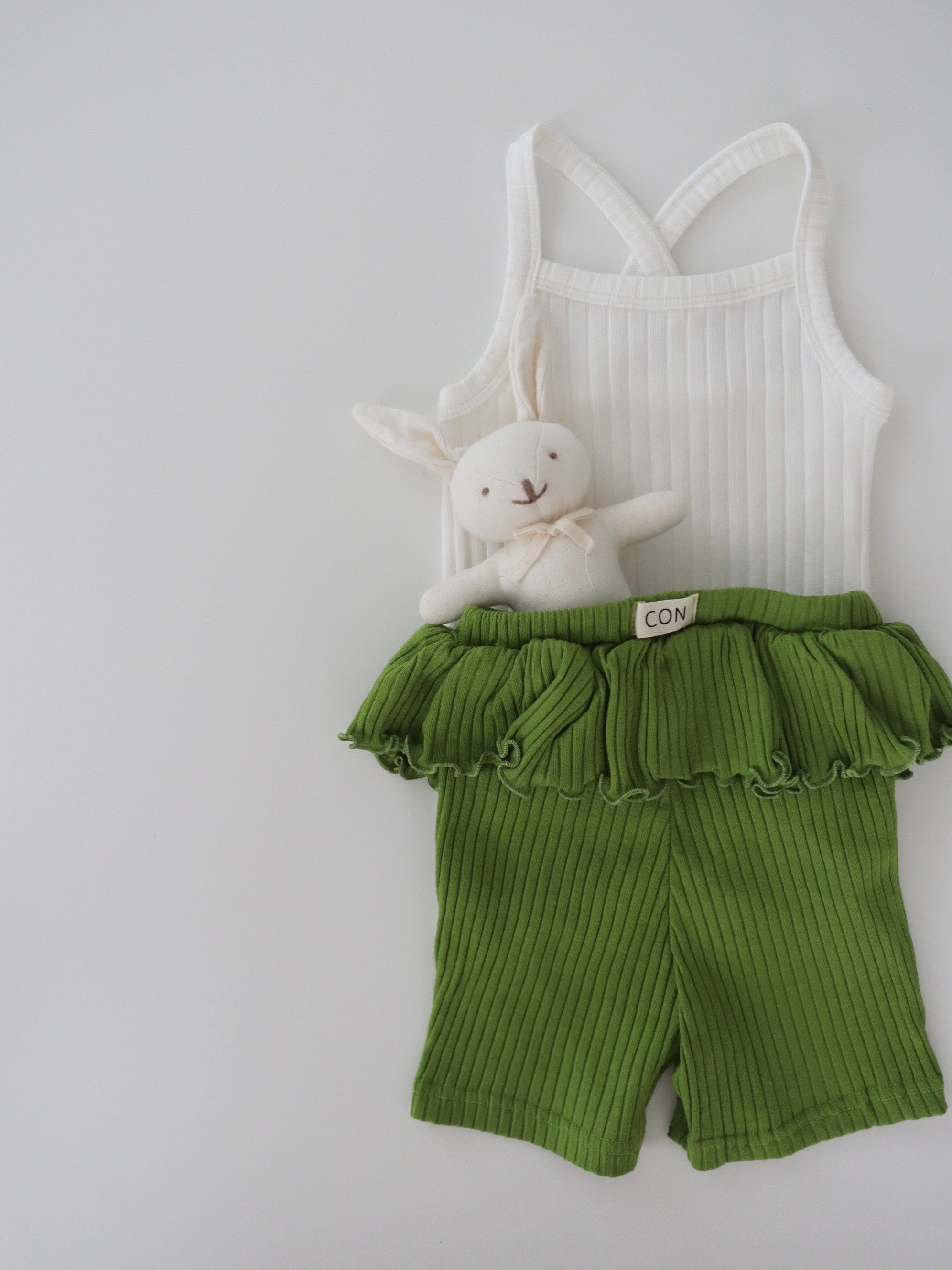 【即納】Frill Rib Leggings