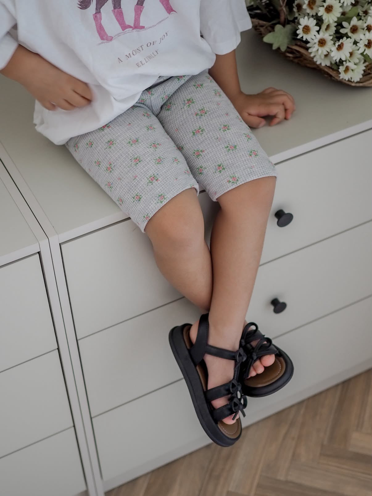 【即納】Waffle Half Leggings