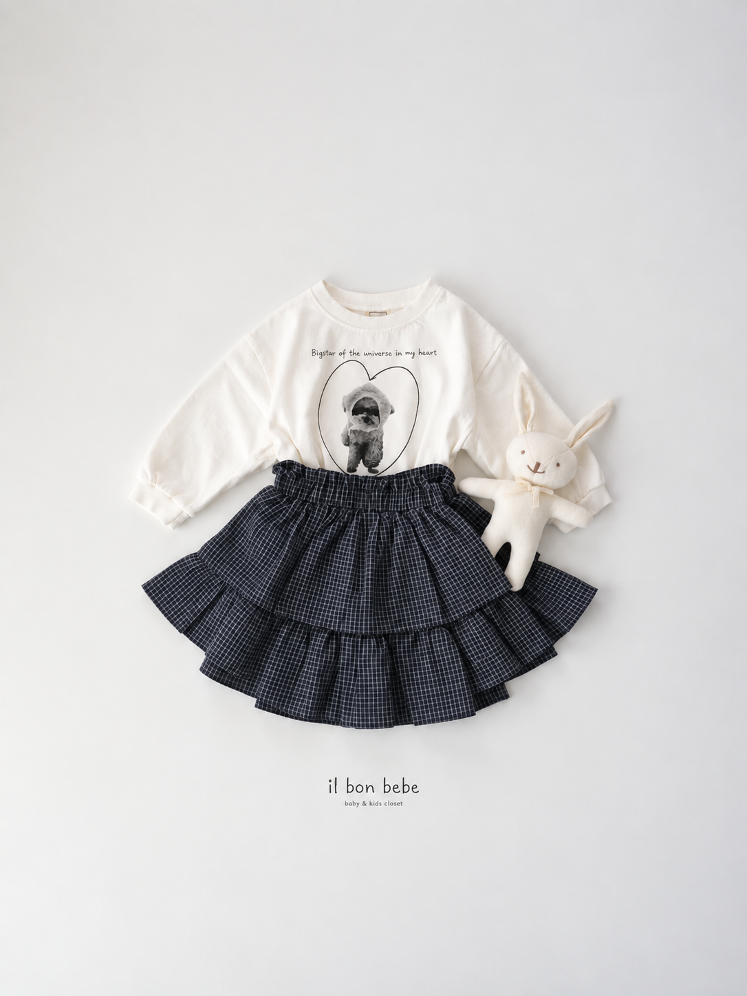 【即納】Clara Check Midi Skirt
