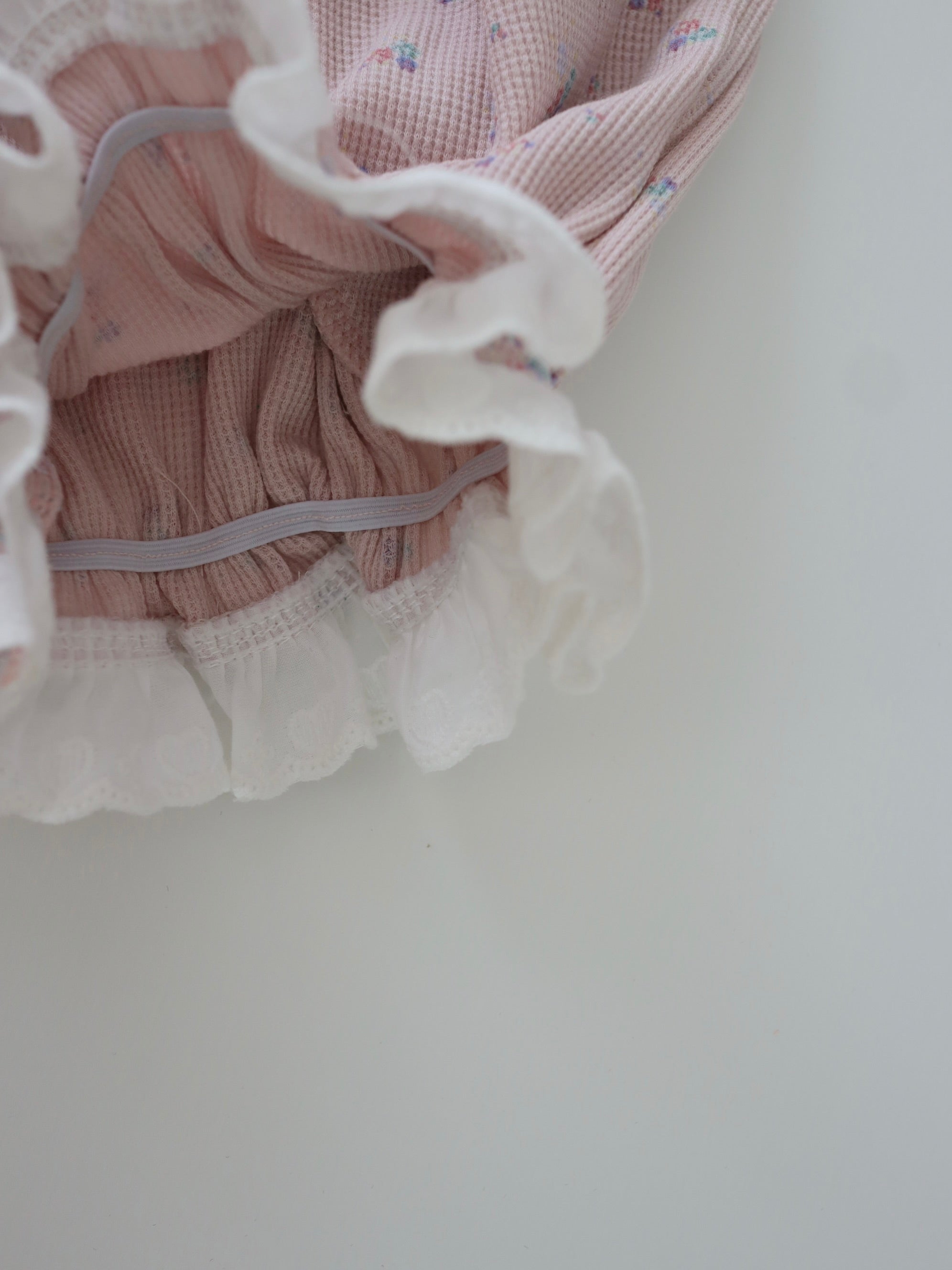 【即納】Waffle flower pants