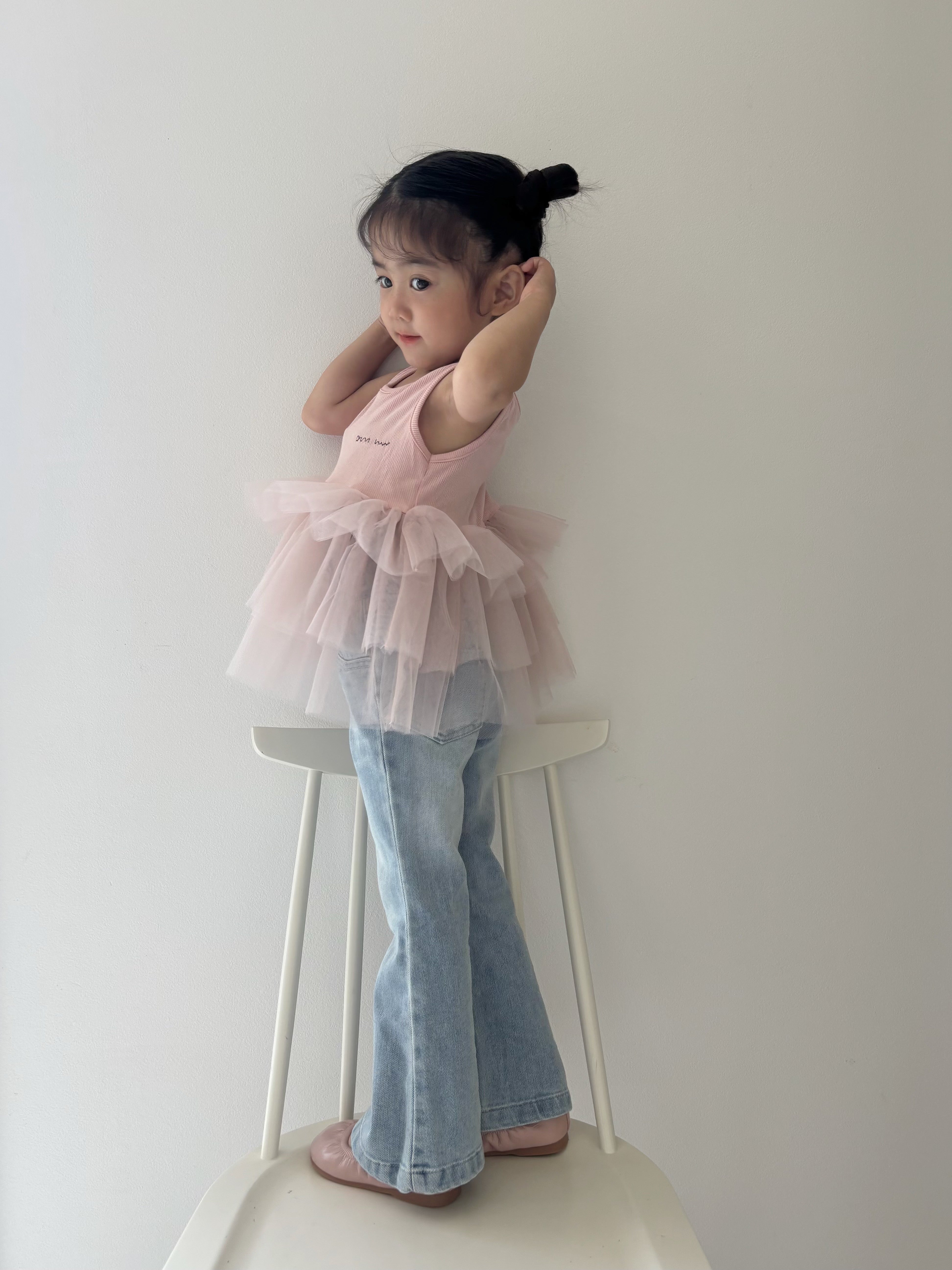 【予約】Baby Pink Tulle Tops