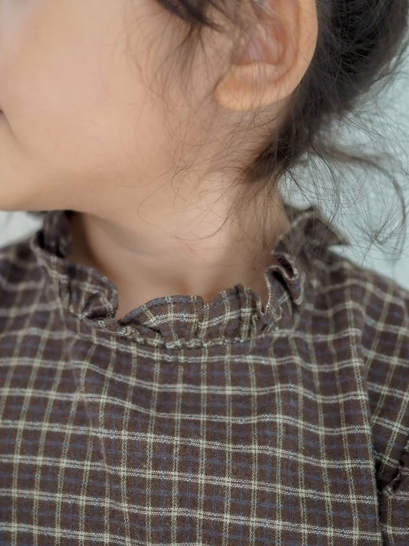 【即納】Brownie Check Blouse
