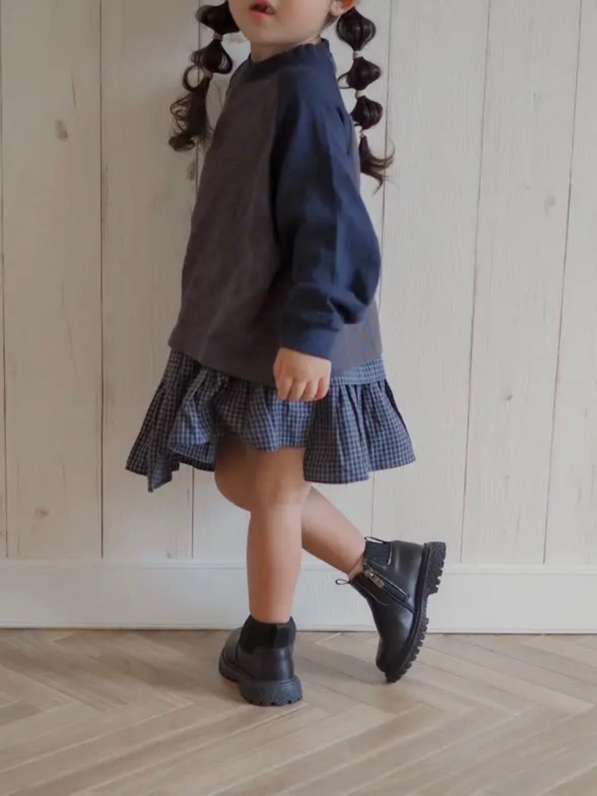 【即納】Clara Check Midi Skirt