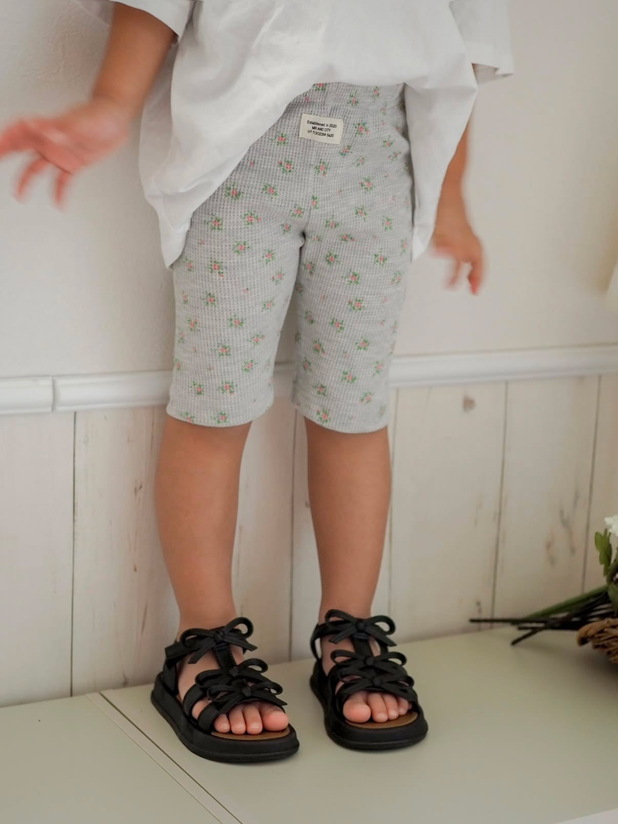 【即納】Waffle Half Leggings